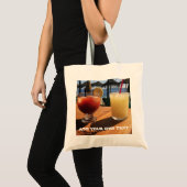 Cocktails bij de zee aangepaste tekst tote bag (Voorkant (product))