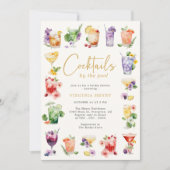 Cocktails bij het zwembad kaart (Voorkant)