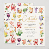 Cocktails bij het zwembad kaart (Voorkant / Achterkant)