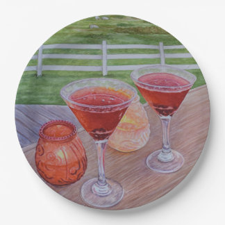 Cocktails bij Mission Ranch Papieren Bordje