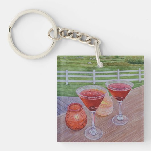 Cocktails bij Mission Ranch  Sleutelhanger (voorkant)