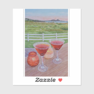 Cocktails bij Mission Ranch Sticker
