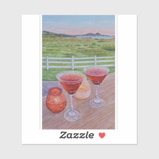 Cocktails bij Mission Ranch Sticker (Vel)