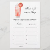 Cocktails bridal shower - How old were they game (Voorkant)