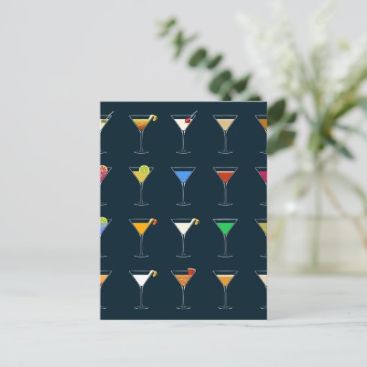 Cocktails Briefkaart (Staand voorkant)
