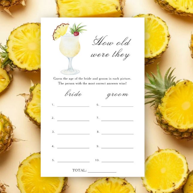 Cocktails bruidsfeest - Hoe oud waren ze spel (Creator heeft geüpload)