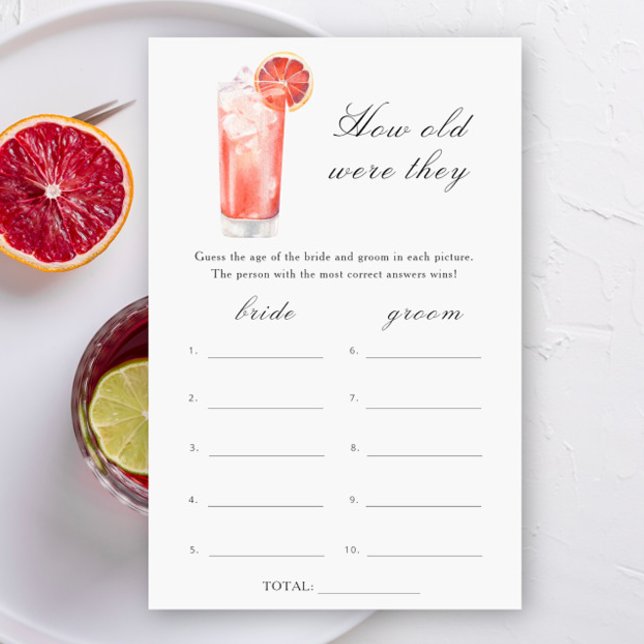 Cocktails bruidsfeestje - Hoe oud waren zij spel (Creator heeft geüpload)