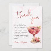 Cocktails Brunch & Bubbly Bruidsfeest Bedankkaart (Voorkant)