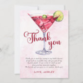 Cocktails Brunch & Bubbly Bruidsfeest Bedankkaart (Voorkant)