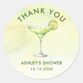 Cocktails Brunch & Bubbly Bruidsfeest  Ronde Sticker (Voorkant)