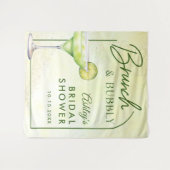 Cocktails Brunch & Bubbly Bruidsfeest  Wandkleed (Voorkant (horizontaal))