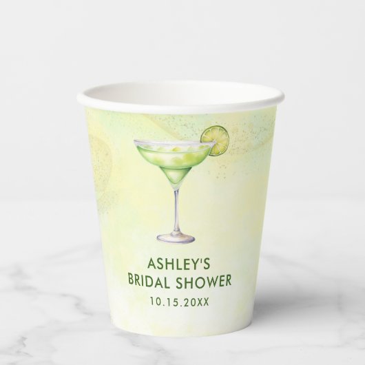 Cocktails Brunch & Bubbly Bruidsfeestje  Papieren Bekers (Voorkant)