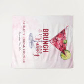 Cocktails Brunch & Bubbly Bruidsfeestje  Wandkleed (Voorkant (horizontaal))