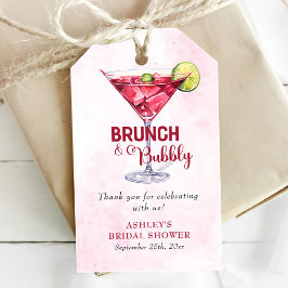 Cocktails Brunch & Bubbly Bruiloft Feest Cadeaulabel