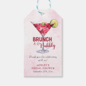 Cocktails Brunch & Bubbly Bruiloft Feest Cadeaulabel (Voorkant)
