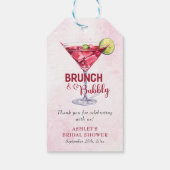 Cocktails Brunch & Bubbly Bruiloft Feest Cadeaulabel (Achterkant)