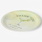 Cocktails Brunch & Bubbly Bruiloft Feestje Papieren Bordje (Gekanteld)