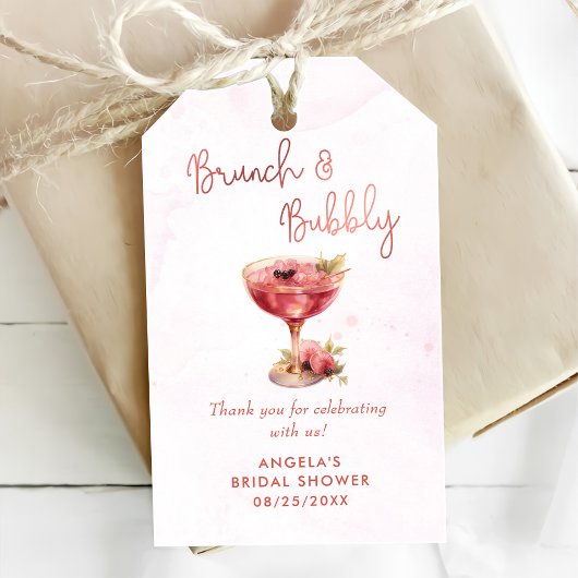 Cocktails Brunch & Bubbly Vrijgezellenfeest Cadeaulabel