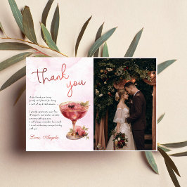 Cocktails Brunch & Bubbly Vrijgezellenfeest Foto Bedankkaart