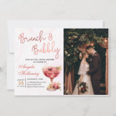 Cocktails Brunch & Bubbly Vrijgezellenfeest Foto Kaart (Voorkant)