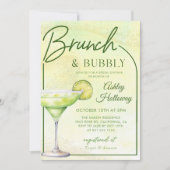 Cocktails Brunch & Bubbly Vrijgezellenfeest Kaart (Voorkant)