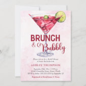 Cocktails Brunch & Bubbly Vrijgezellenfeest Kaart (Voorkant)