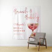 Cocktails Brunch & Bubbly Vrijgezellenfeest Wandkleed (In situ)