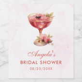 Cocktails Brunch & Bubbly Vrijgezellenfeest Wijn Etiket (Enkel label)