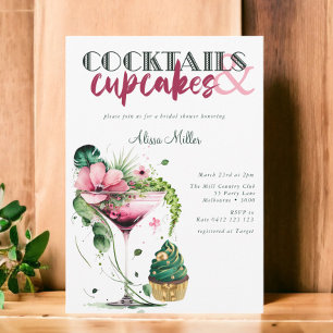 Cocktails & cakes Modern Vrijgezellenfeest Kaart