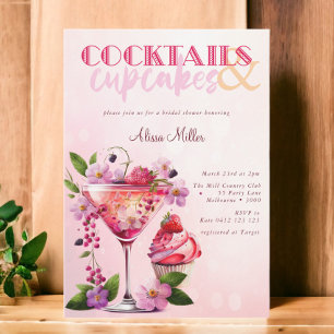Cocktails & cakes Modern Vrijgezellenfeest Kaart