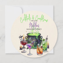 Cocktails & Cauldrons Uitnodiging voor vrijgezelle