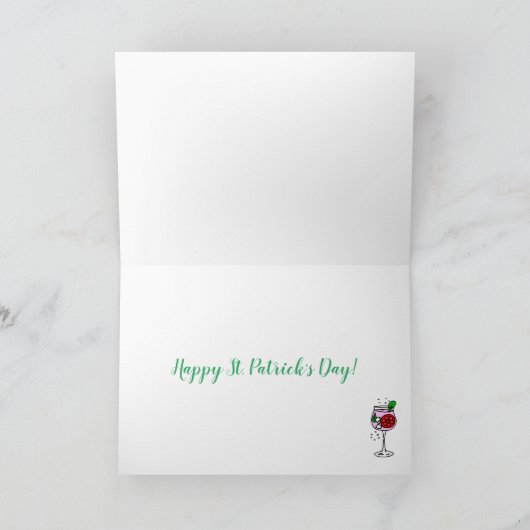 Cocktails Celebrate St Patrick's Day Kaart (Binnen)