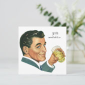  Cocktails Cheers Birthday Party Kaart (Staand voorkant)