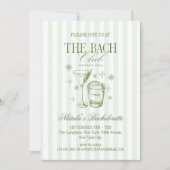  Cocktails Club Bachelorette Party Green Kaart (Voorkant)