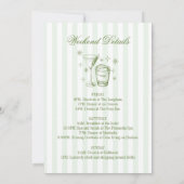  Cocktails Club Bachelorette Party Green Kaart (Achterkant)