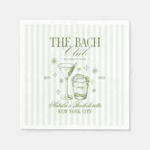 Cocktails Club Bachelorette Party Groen Servet