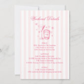  Cocktails Club Bachelorette Party Pink Kaart (Achterkant)