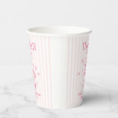 Cocktails Club Bachelorette Party Pink Papieren Bekers (Rechts)