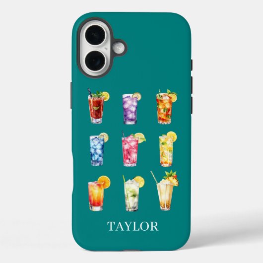 Cocktails Cocktails Cocktails Monogram Case-Mate iPhone Case (Achterkant)