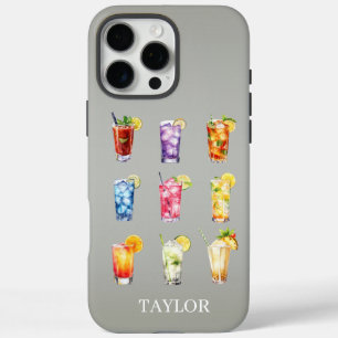 Cocktails Cocktails Cocktails Monogrammed iPhone 16 Pro Max Hoesje