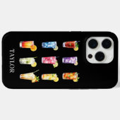Cocktails Cocktails Cocktails Monogrammed Case-Mate iPhone Case (Achterkant (horizontaal))