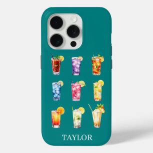 Cocktails Cocktails Cocktails Monogrammen iPhone 15 Pro Case