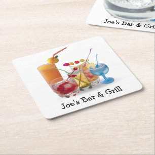 Cocktails Collectie voor Onderzetter met vierkante