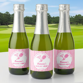 Cocktails country clubs tennis Bachelorette favori Sparkling Wijnetiket