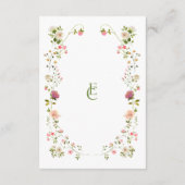 Cocktails diner Dancing Rococo bloemenbruiloft Informatiekaartje (Achterkant)