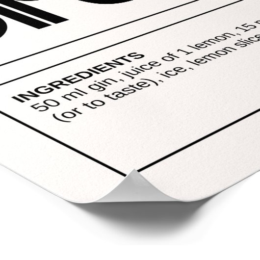  cocktails: Dirty Martini Poster (Hoek)