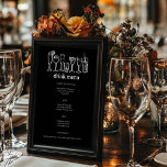 Cocktails Doodle Sketch Modern B&W CUSTOM Drink Menu<br><div class="desc">Gebruik deze leuke grillige menukaarten voor uw bruiloft, verlovingsfeest, vrijgezellenfeest of ander evenement. Hand getekend door mij voor jou. Volledig bewerkbaar, voeg uw eigen tekst of achtergrondkleur toe. Klik op "personaliseren" om de tekst te bewerken en op "ontwerp bewerken" om lettertypen, kleuren te wijzigen en tekst toe te voegen. Verander...</div>