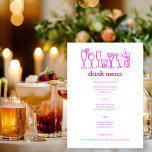 Cocktails Doodle Sketch Modern CUSTOM Drink Menu<br><div class="desc">Gebruik deze leuke grillige menukaarten voor uw bruiloft, verlovingsfeest, vrijgezellenfeest of ander evenement. Hand getekend door mij voor jou. Volledig bewerkbaar, voeg uw eigen tekst of achtergrondkleur toe. Klik op "personaliseren" om de tekst te bewerken en op "ontwerp bewerken" om lettertypen, kleuren te wijzigen en tekst toe te voegen. Verander...</div>