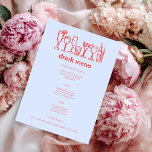 Cocktails Doodle Sketch Modern CUSTOM Drink Menu<br><div class="desc">Gebruik deze leuke grillige menukaarten voor uw bruiloft, verlovingsfeest, vrijgezellenfeest of ander evenement. Hand getekend door mij voor jou. Volledig bewerkbaar, voeg uw eigen tekst of achtergrondkleur toe. Klik op "personaliseren" om de tekst te bewerken en op "ontwerp bewerken" om lettertypen, kleuren te wijzigen en tekst toe te voegen. Verander...</div>