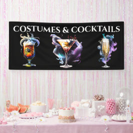 Cocktails drank magische rook Halloween feest Spandoek